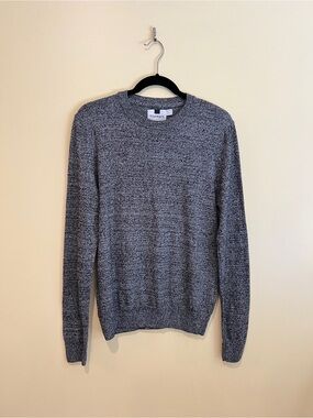 Topman Sweater Men's Marled Grey Crewneck Sweater Size Small Casual Preppy